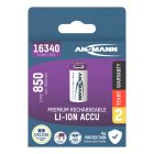 Li-Ion Akku 16340 / RCR123 Typ 850 (min. 800 mAh) mit USB Typ-C Ladebuchse