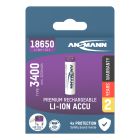 Li-Ion Akku 18650 Typ 3400 (min. 3250 mAh) mit USB Typ-C Ladebuchse