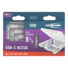 Li-Ion Akkus Micro AAA Typ 500 (min. 400 mAh) 4er Karton