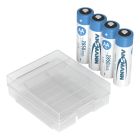 Digital NiMH Akku Mignon AA Typ 2850 (min. 2650 mAh) 4er Blister inkl. Batteriebox
