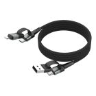 Magnetisches Kabel USB-A oder USB-C auf USB-C oder Lightning, 120 cm