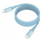 Magnetisches Silikonkabel USB-C auf USB-C, 120cm blau