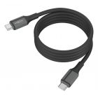 Magnetisches Silikonkabel USB-C auf USB-C, 120cm schwarz