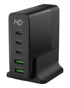Desktop Charger mit Display DC5140PD 140W / 5 A / 140 W / 5 Port