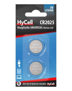 Lithium Knopfzellen CR2025 2er Blister