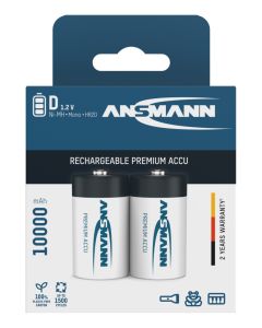  NiMH Akku Mono D Typ 10000 (min. 9300 mAh) 2er Blister