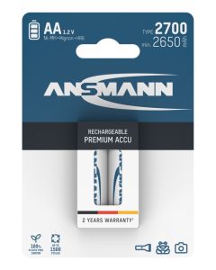  NiMH Akku Mignon AA Typ 2700 (min. 2650 mAh) 2er Blister