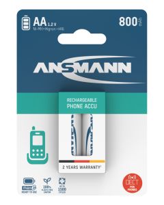 Dect NiMH Akku Mignon AA 800 mAh maxE 2er Blister